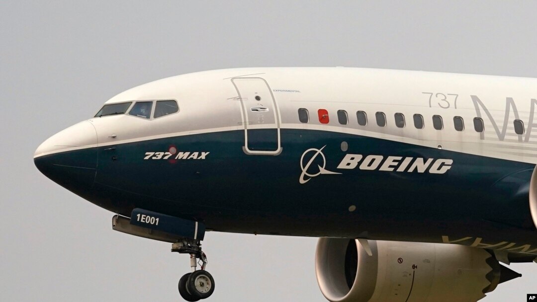 Picha ya ndege aina ya Boeing 737 Max .