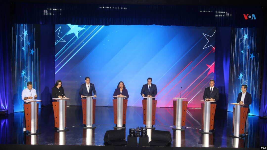 El primer debate presidencial de Panamá se celebró con la participación de siete candidatos y la ausencia del expresidente Ricardo Martinelli.