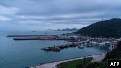媽祖南竿島的港口。(2023年4月10日)