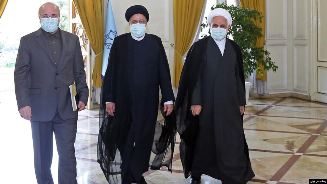 غلامحسین محسنی‌اژه‌ای، ابراهیم رئیسی و محمدباقر قالیباف
