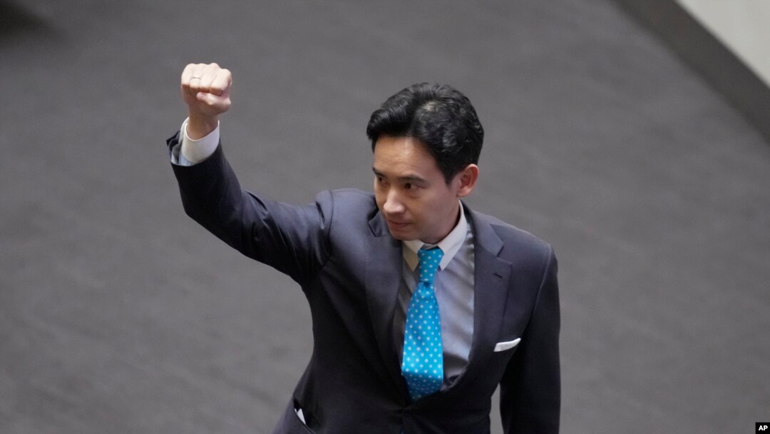 Pita Limjaroenrat, the leader of the Move Forward party and top winner in May's general election in Thailand, leaves Parliament in Bangkok, July 19, 2023. Pita failed to win the needed majority of the vote for prime minister in a joint session of the House and Senate.
