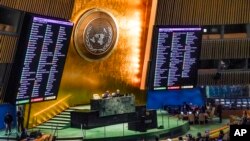 Assembleia Geral da ONU vota resolução que pede trégua humanitária em Gaza, Nova Iorque, EUA, 27 outubro 2023