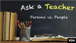 Persons vs. People