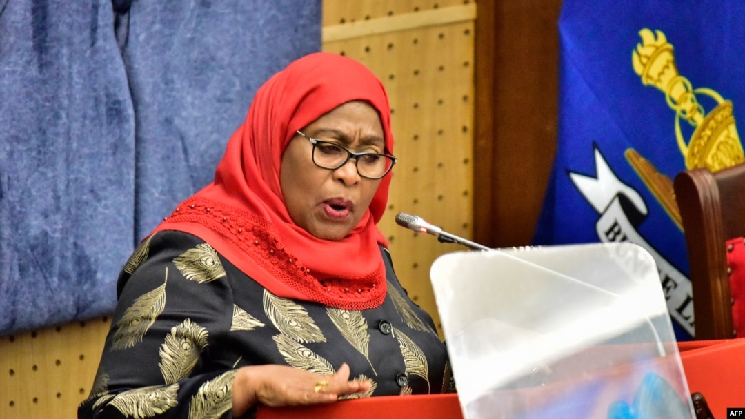 Rais Tanzania Samia Suluhu akiwa Dodoma tarehe 22 Aprili , 2021. 