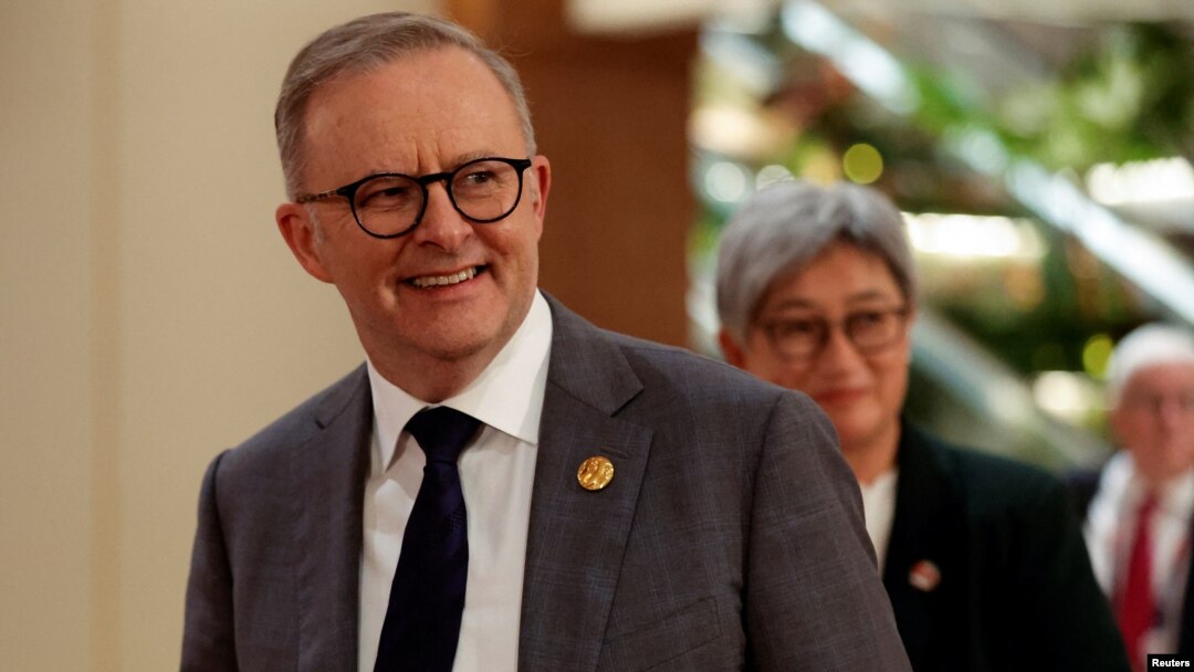 FILE - Australian Prime Minister Anthony Albanese at the 43rd ASEAN Summit in Jakarta, Indonesia, Sept. 6, 2023.