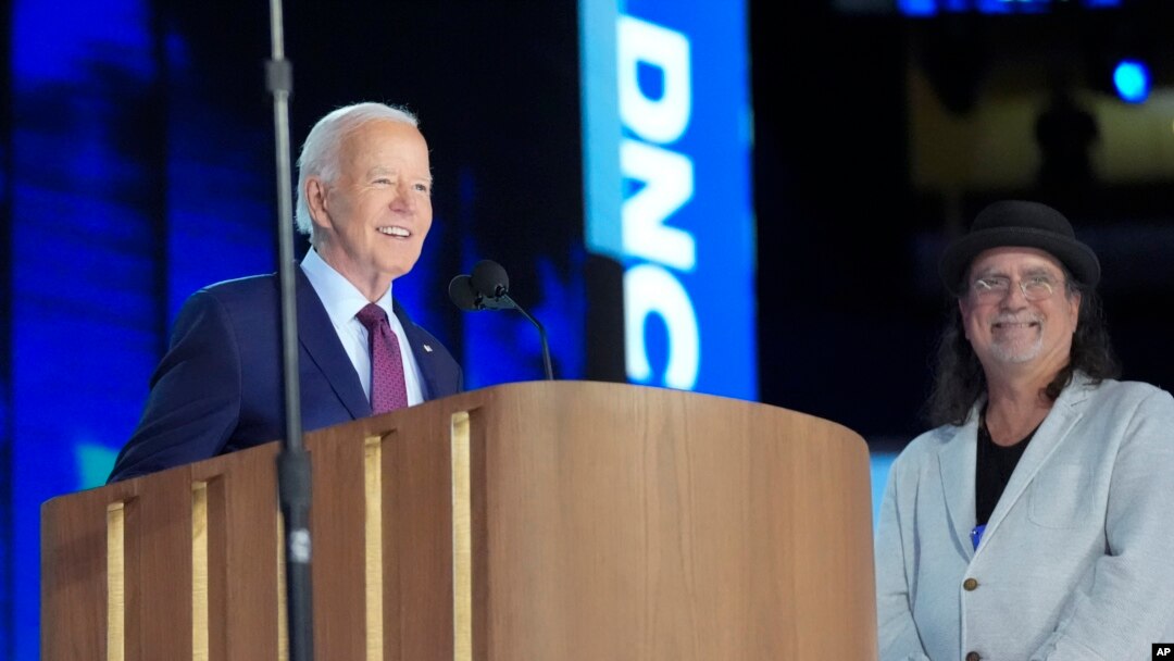 President Joe Biden takes part in an afternoon walkthrough before he delivers the evening keynote address at the Democratic National Convention, Aug.19, 2024, in Chicago.