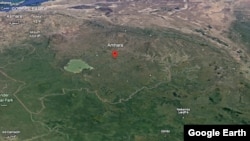 የአማራ ክልል አካባቢን የሚያሳይ ካርታ