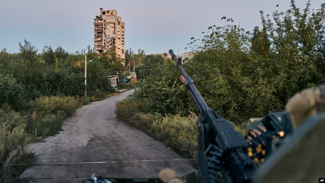 FILE - A Ukrainian soldier sits in his position in Avdiivka, Donetsk region, Ukraine, Aug. 18, 2023. 