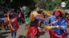 Los diablitos bailan en honor a las fiestas religiosas en Nandaime, Granada, Foto VOA