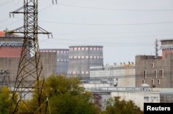 FILE - A view shows the Zaporizhzhia Nuclear Power Plant in the course of Russia-Ukraine conflict outside Enerhodar in the Zaporizhzhia region, Ukraine, Oct. 14, 2022.