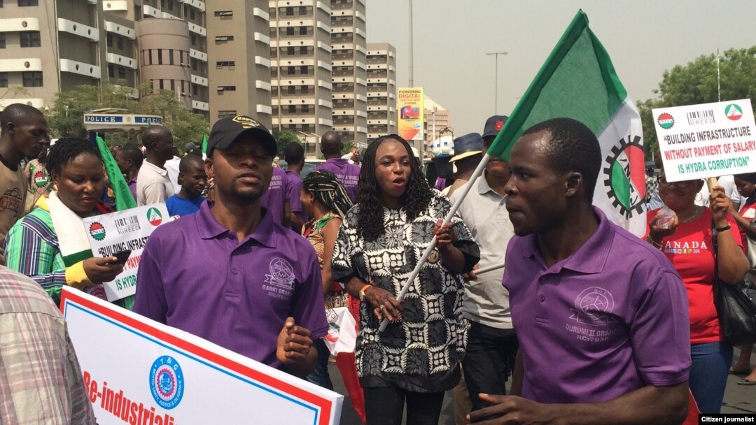 ABUJA: 'Yan kungiyar kwadago masu zanga zanga