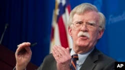 National Security Advisor John Bolton, seen in this Dec. 2018 file photo, says U.S. diplomats have visited with a dual U.S.-Saudi national believed to have been tortured during his detention in Riyadh, Saudi Arabia.