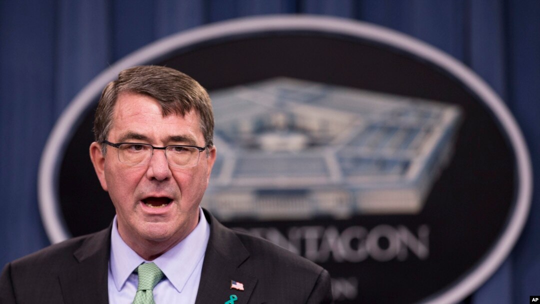 FILE - “We have enough training sites. For now, we don’t have enough trainees to fill them,” U.S. Defense Secretary Ash Carter told lawmakers Wednesday.