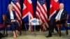 British Prime Minister Liz Truss and U.S. President Joe Biden hold a bilateral meeting during the 77th U.N. General Assembly at U.N. headquarters in New York, Sept. 21, 2022.