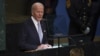 President Joe Biden addresses the 77th Session of the United Nations General Assembly at UN Headquarters in New York City, Sept. 21, 2022. 