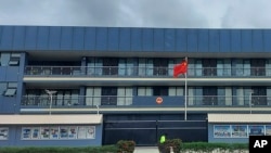 資料照片 - 位於所羅門群島首都霍尼亞拉的中國大使館。