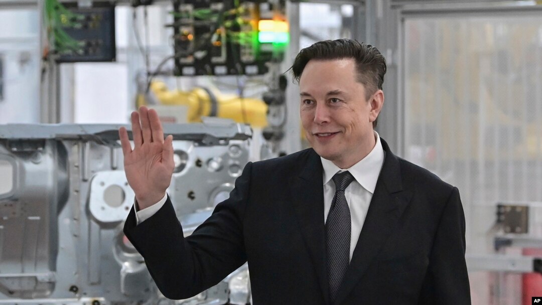 Tesla CEO Elon Musk attends the opening of the Tesla factory Berlin Brandenburg in Gruenheide, Germany, March 22, 2022. 