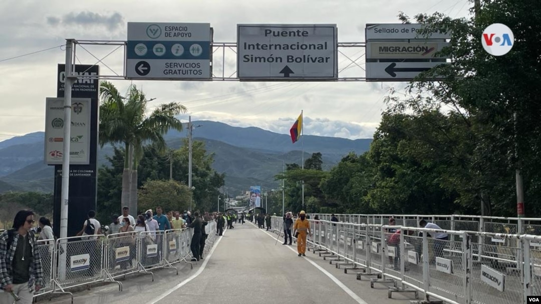 Frontera entre Colombia y Venezuela. Foto de archivo. 