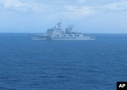 中國海警船在北納土納海航行
