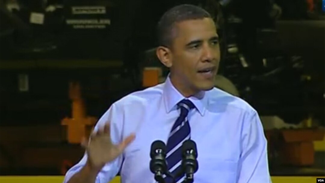 Barack Obama habló a los trabajadores de una planta de ensamblado de Chrysler en la ciudad de Toledo, Ohio.