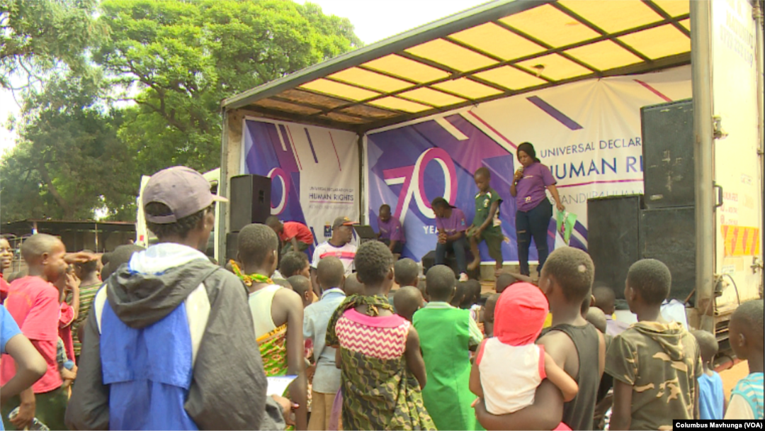 Zimbabwe Lawyers for Human Rights Dec. 14, 2018 commemorating this year’s International Human Rights Day in one of Harare’s poorest townships.