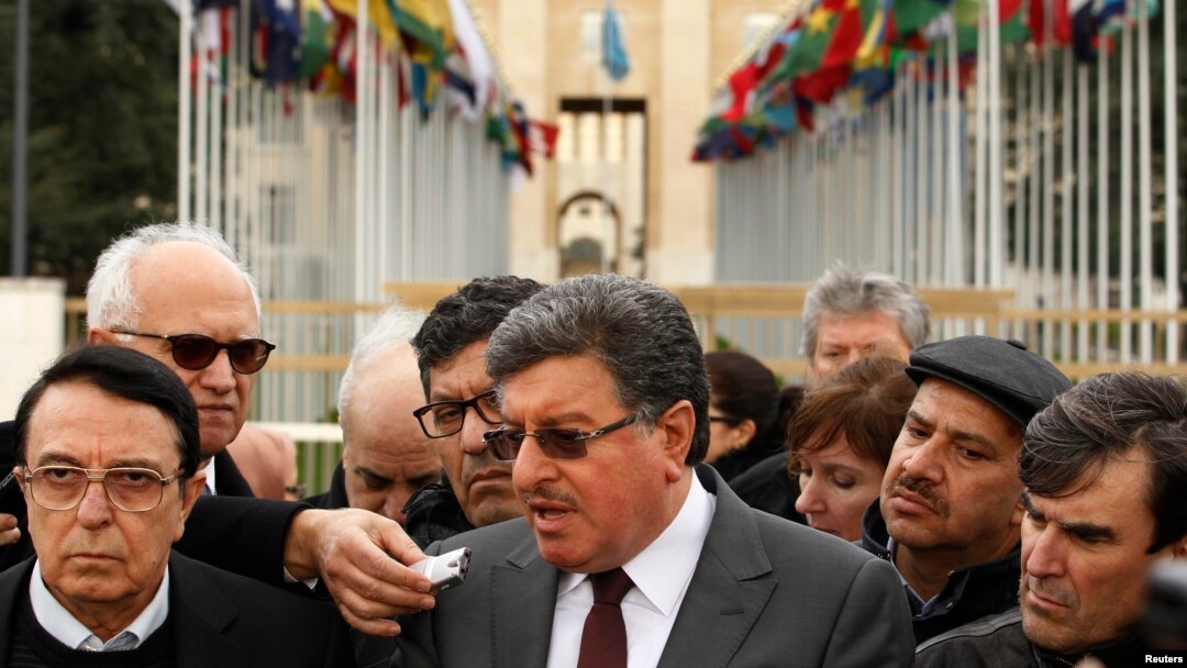 Suriya muxolifati delegatsiyasi vakillari Jenevada, 2-fevral, 2016-yil.