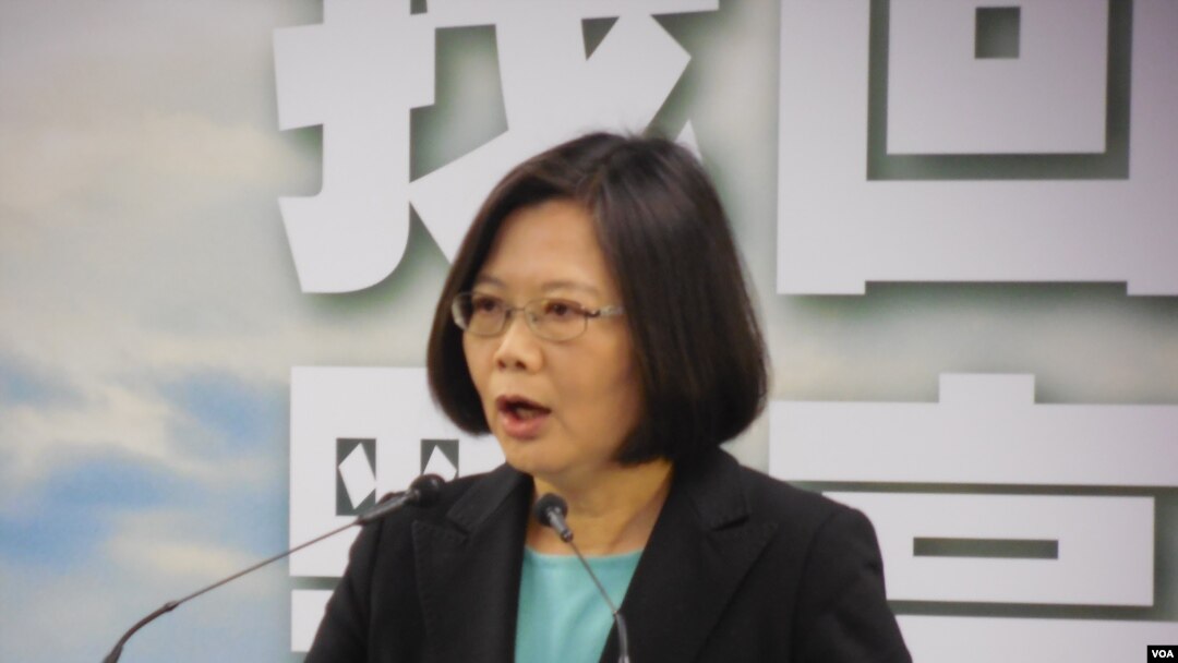 民進黨主席蔡英文（美國之音趙婉成拍攝）