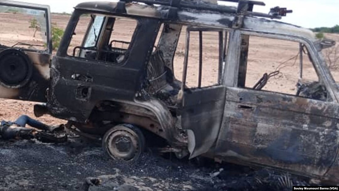 'Yan bindiga sun hallaka faransawa 6 da 'yan Nijar 2 a gabashin Niamey, Lahadi 08,09,2020.