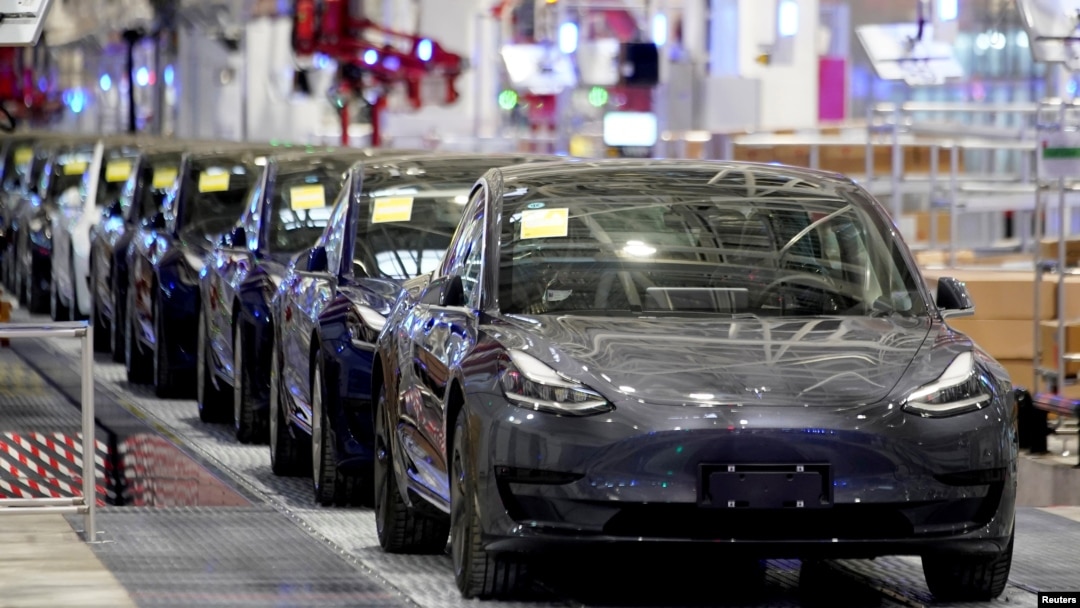 2020年1月7日中國上海工廠舉行特斯拉Model 3車輛交付活動