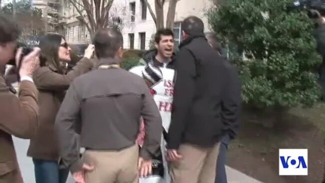 Turkish Protest Outside Brookings Institution in Washington D.C.