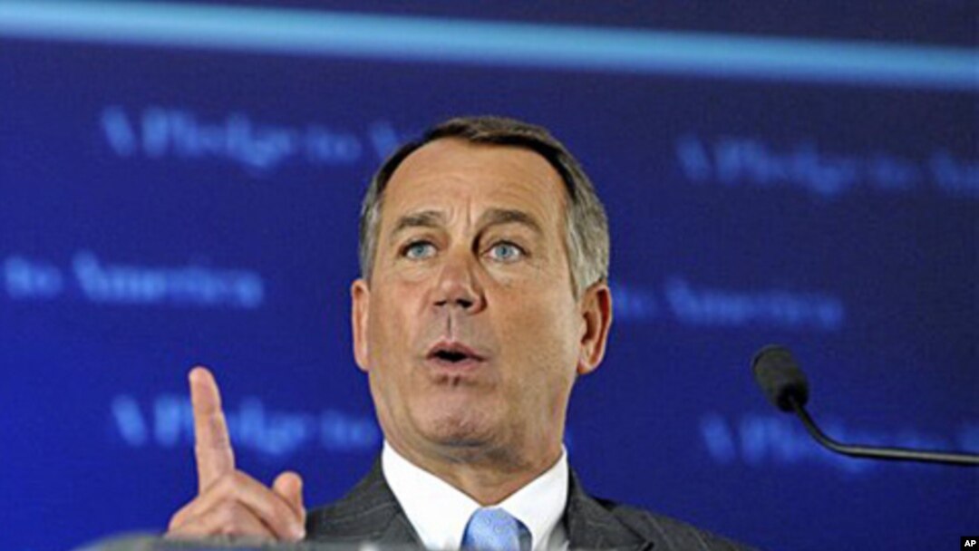 House Republican leader John Boehner celebrates the GOP's victory that changes the balance of power in Congress and will likely elevate him to speaker of the House, 02 Nov 2010