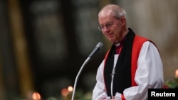 ARCHIVO - El arzobispo de Canterbury, Justin Welby, durante una actividad en la Basílica de San Pedro, en Roma, el 25 de enero de 2024.