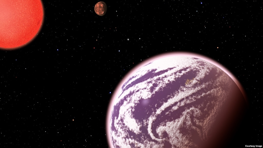 KOI-314c, shown in this artist's conception, is the lightest planet to have both its mass and physical size measured. (Harvard-Smithsonian Center for Astrophysics)
