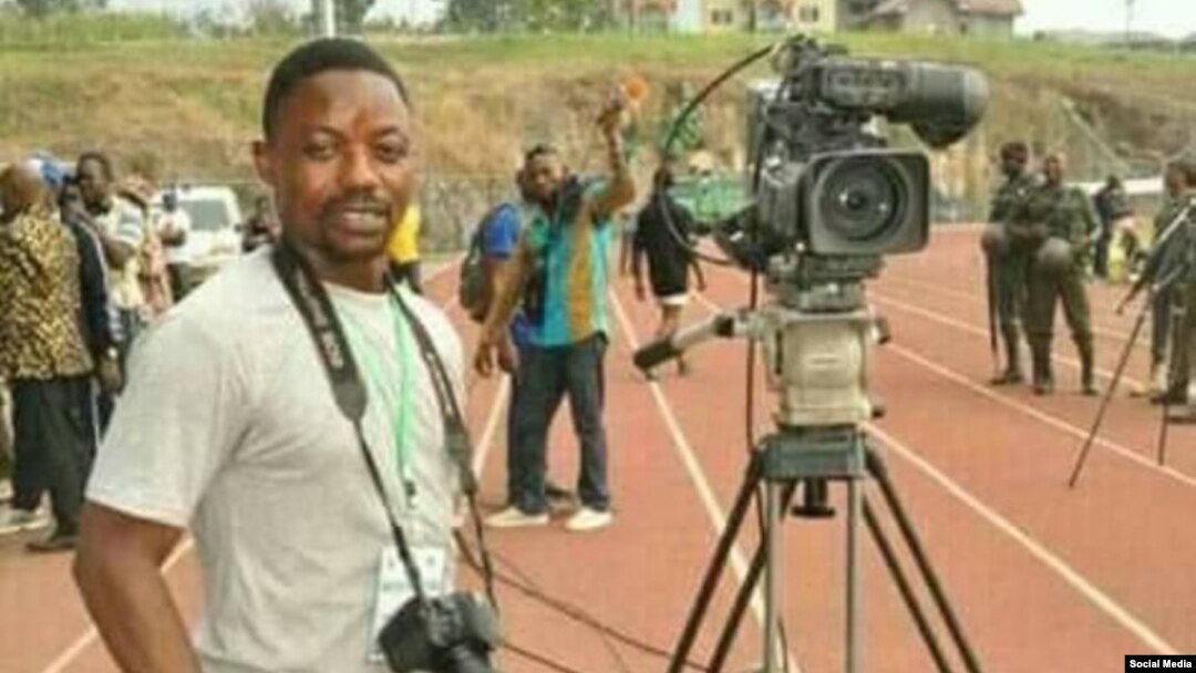 Cameroonian journalist Samuel Wazizi is seen in an undated photo from social media.