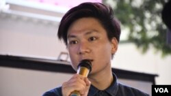 學生獨立聯盟召集人陳家駒。（美國之音湯惠芸）