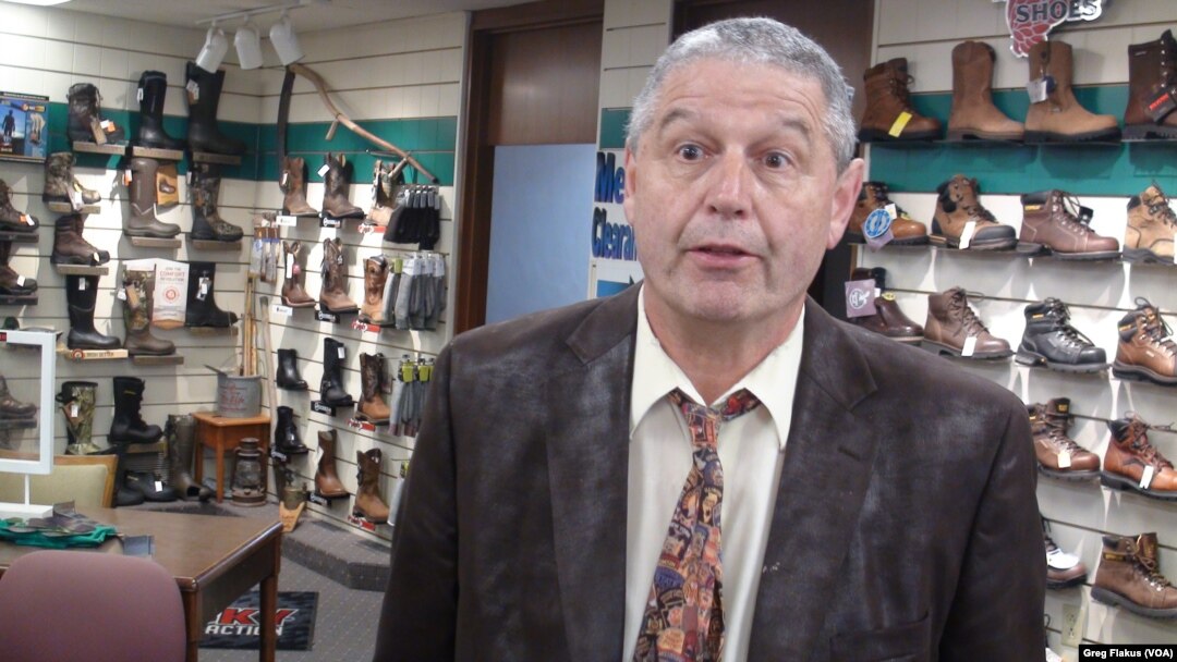 Dick Becker, a sales associate at Walker's Clothing and Shoes, says things are going well in Lancaster, Wis., and Grant County as a whole.
