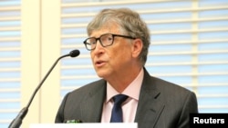Bill Gates, co-founder of the Bill & Melinda Gates Foundation, speaks during a news conference on neglected tropical diseases in Geneva, Switzerland, April 18, 2017.