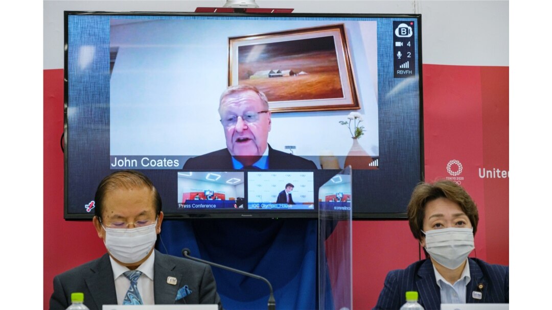 IOC and Tokyo 2020 Olympic organizers hold joint news conference in Tokyo, May 21, 2021.