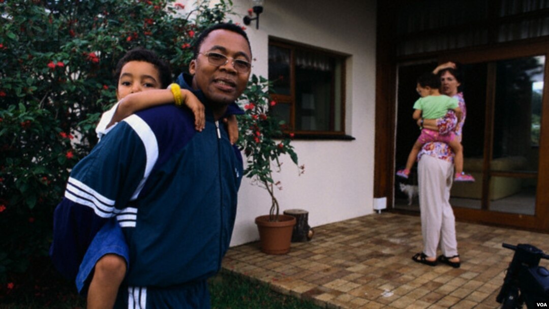 Mkhuseli Jack at home with his family in Port Elizabeth (courtesy M.Jack)
