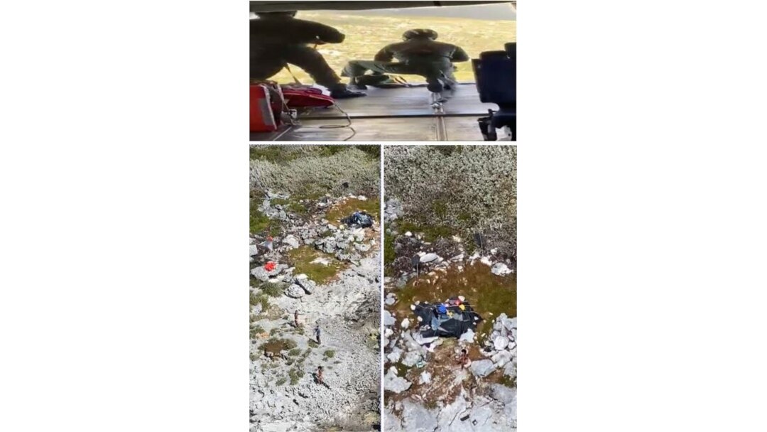 Rescate de 3 cubanos por guardacostas de EE.UU., el martes 9 de febrero de 2021. [Foto: Cortesía US Coast Guard]
