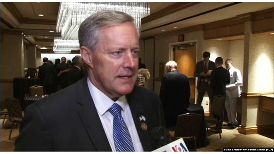 Republican Congressman Mark Meadows speaks to VOA Persian at Washington's Grand Hyatt hotel, June 14, 2017