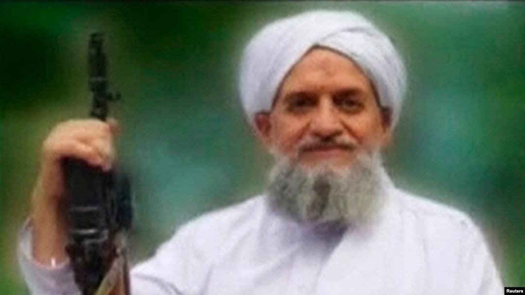 FILE - Ayman al-Zawahiri seen in this still image taken from a video released in September 2011.