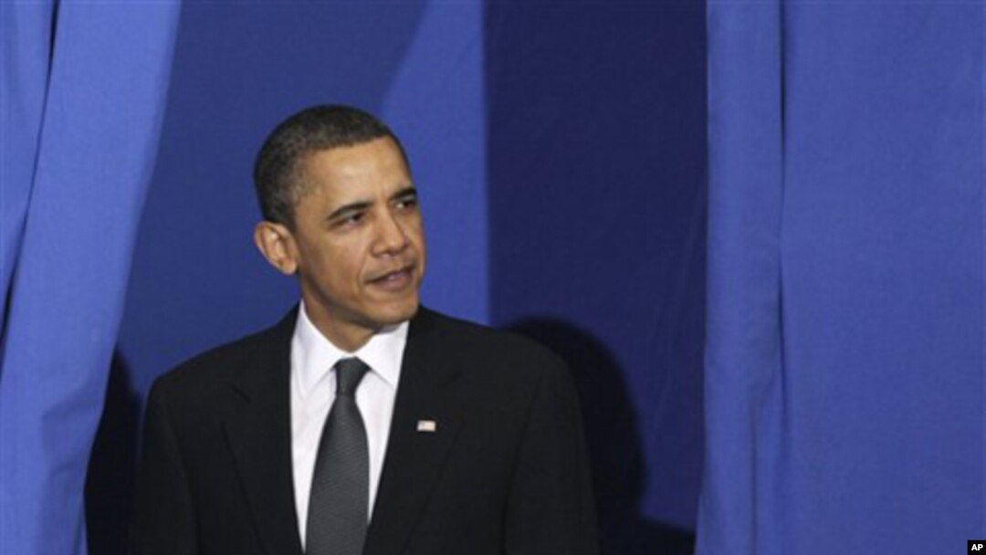 President Barack Obama arrives to speak about his plan for America's energy security, Wednesday, March 30, 2011, at Georgetown University in Washington. (AP Photo/Carolyn Kaster)