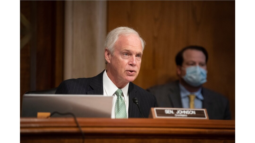 FILE - Committee Chairman Sen. Ron Johnson, R-Wis., speaks on Capitol Hill, June 25, 2020.