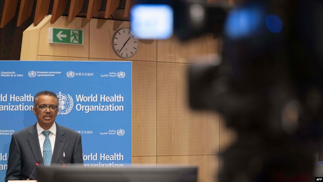 Tedros Adhanom Ghebreyesus, director de la OMS, durante la apertura de la reunión de la Asamblea Mundial de la Salud.