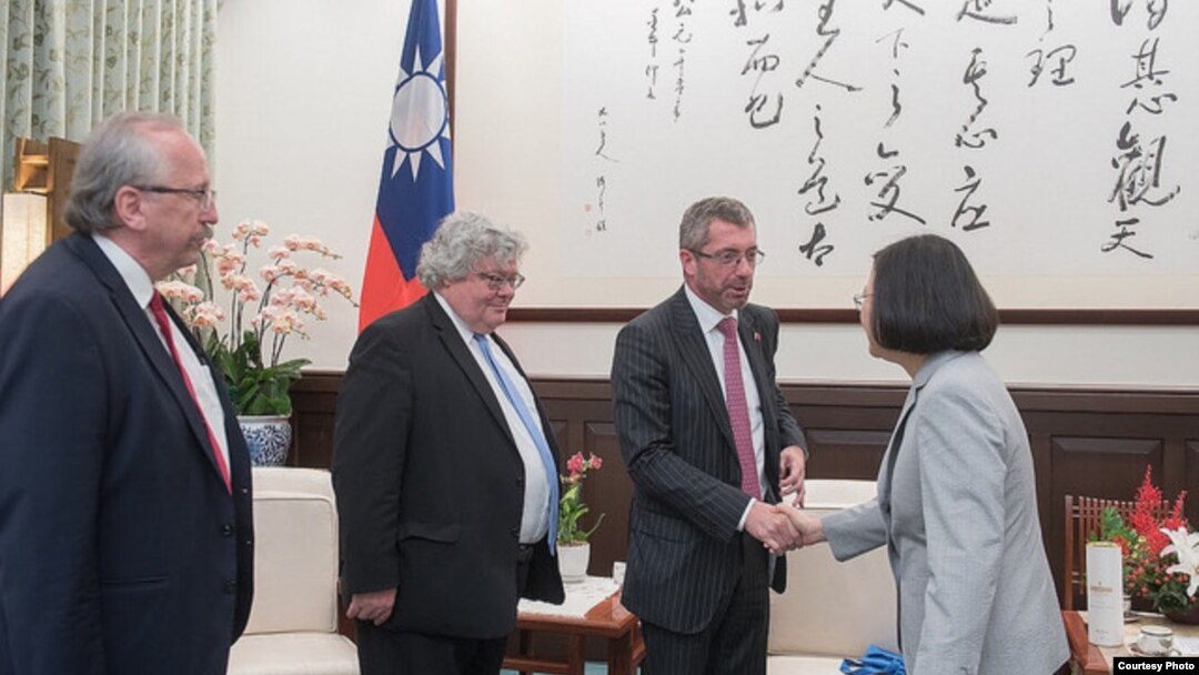 台灣總統蔡英文會見歐洲議會議員訪問團（台灣總統府資料照）