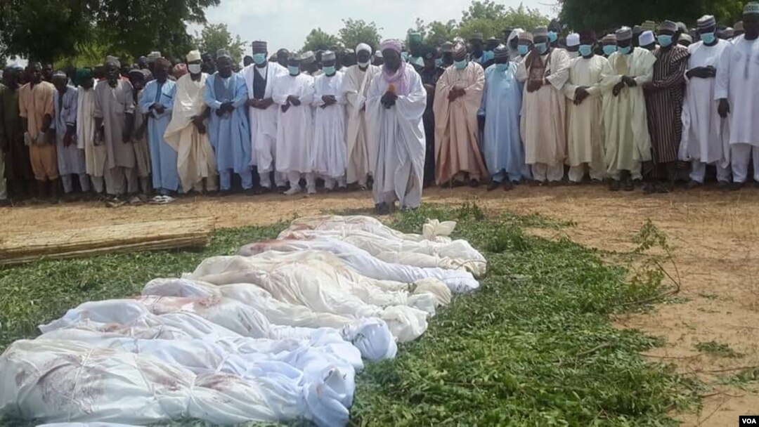 Jana'izar wadansu mutane da 'yan bindiga suka kashe a Zamfara