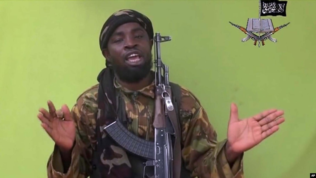 FILE - Boko Haram leader Abubakar Shekau speaking to the camera.