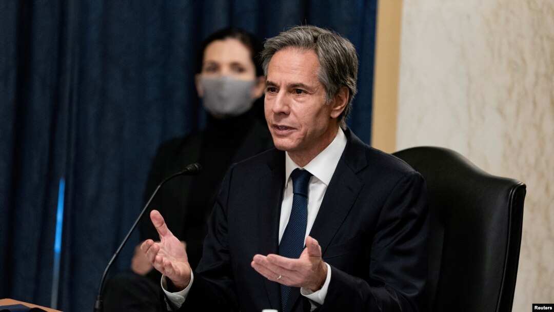 El nuevo secretario de Estado, Anthony Blinken, durante la audiencia de confirmación ante el Comité de Relaciones Exteriores del Senado, en Washington DC, el 19 de enero de 2021.