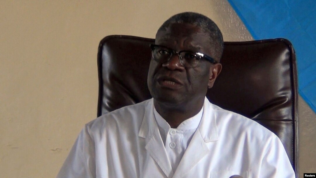 Dr. Denis Mukwege, Nobel ya Kimya ya 2018, na lopitalo ya Mpazi epayi wapi asungaka basi babebisama na kozwama na makasi, na Bukavu, Sud-Kivu 5, 2018.